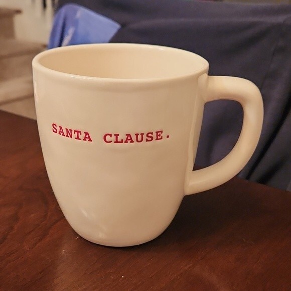 Rae Dunn " Santa Clause" Red & White Mug - Picture 1 of 4